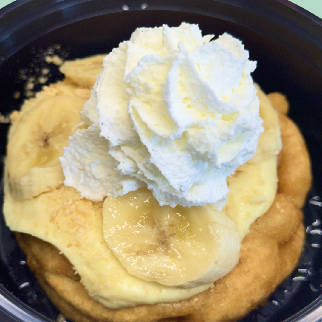 Banana Crème Pudding Funnel Cake