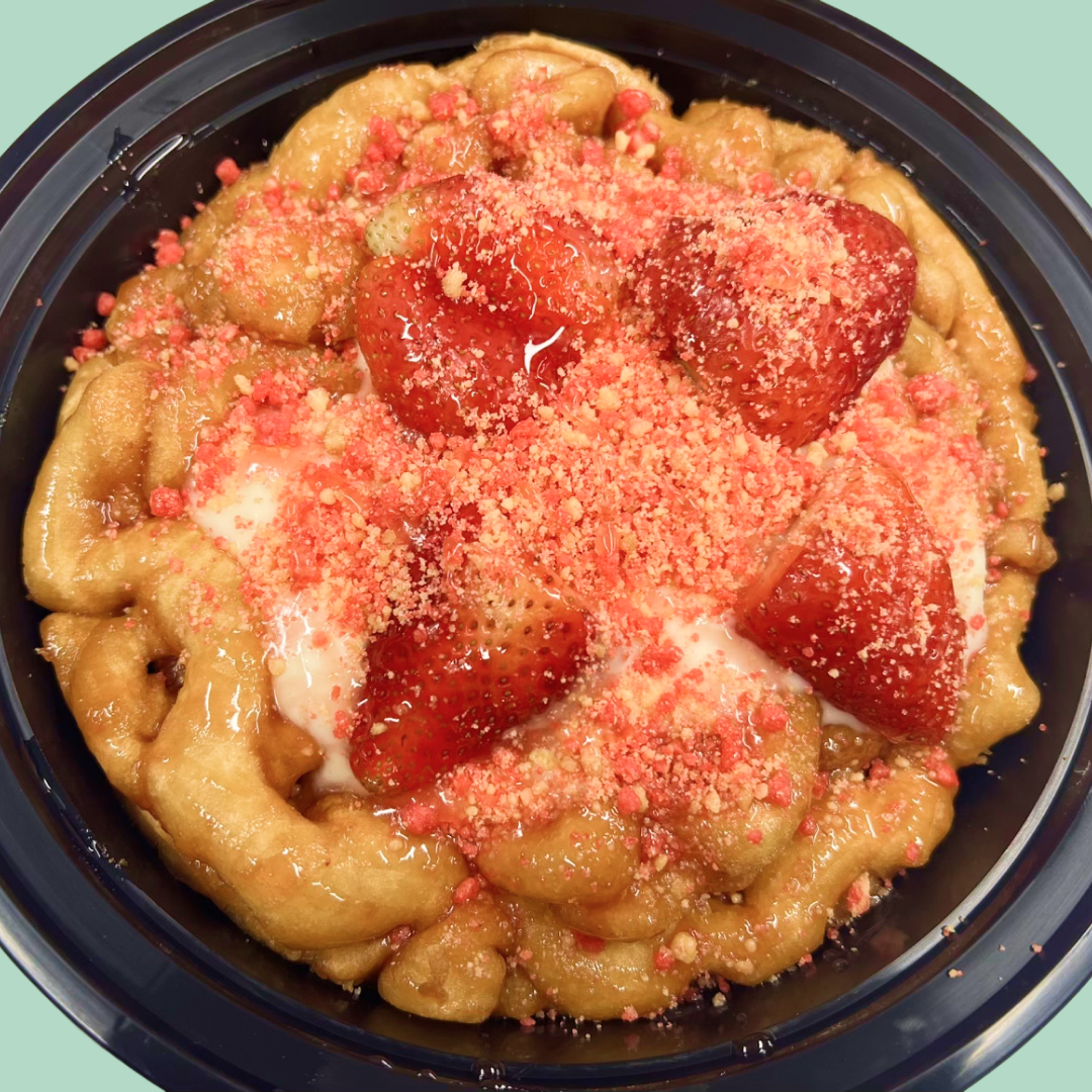 Strawberry Cheesecake Funnel Cake