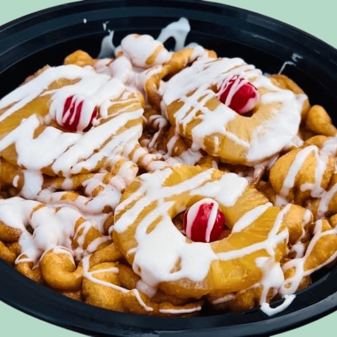 Pineapple Upside Down Funnel Cake