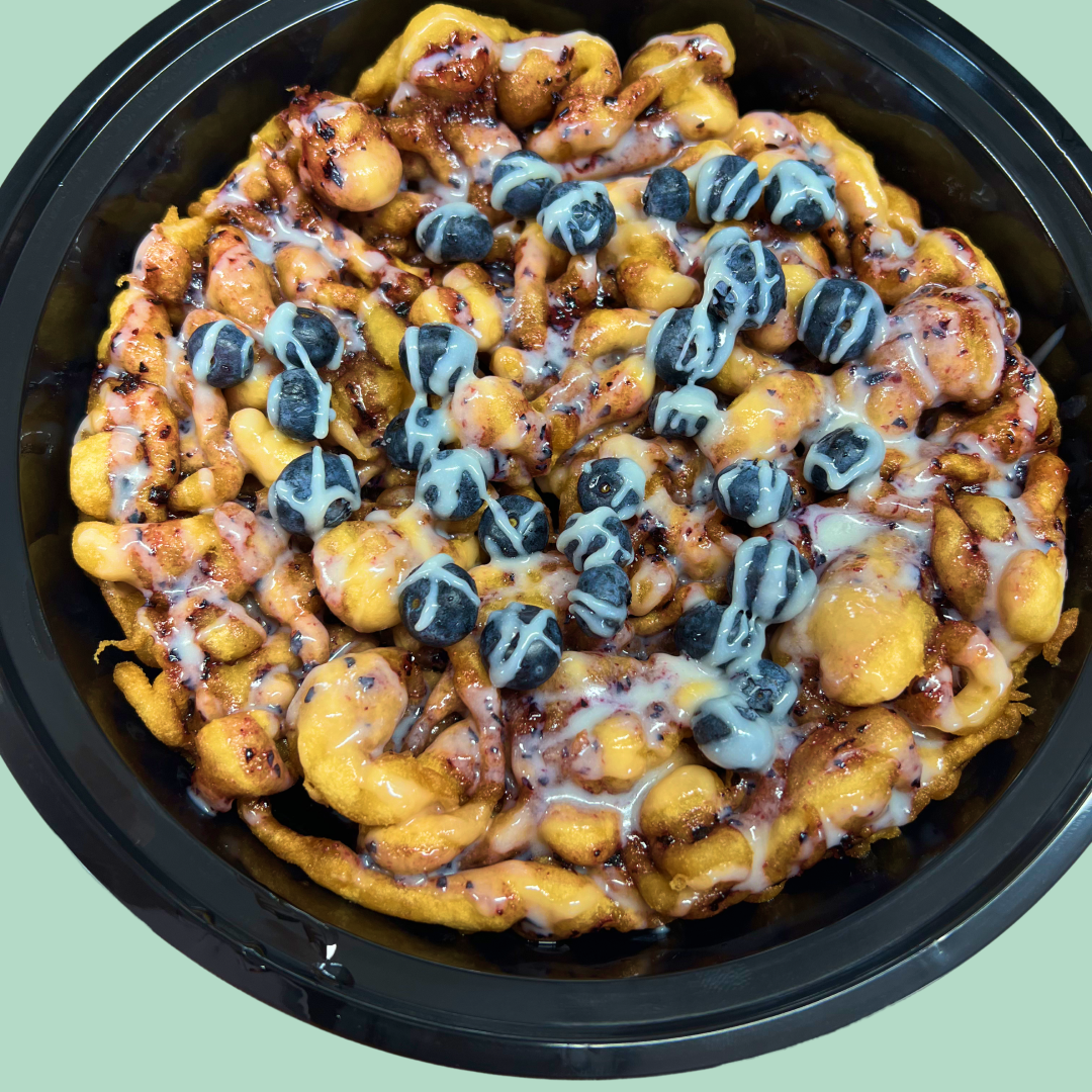 Blueberry Cream Cheese Funnel Cake