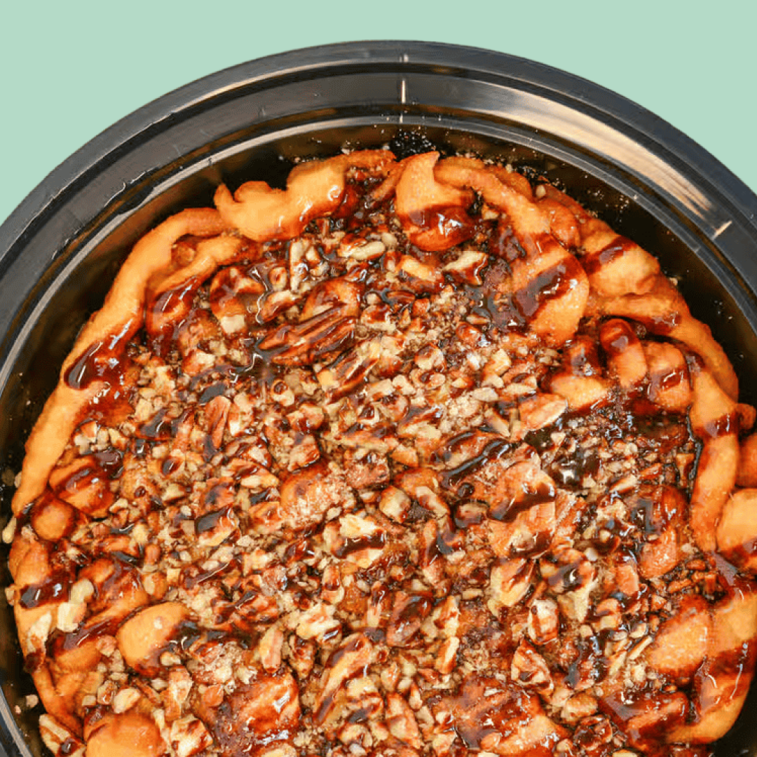 Pecan Turtle Funnel Cake